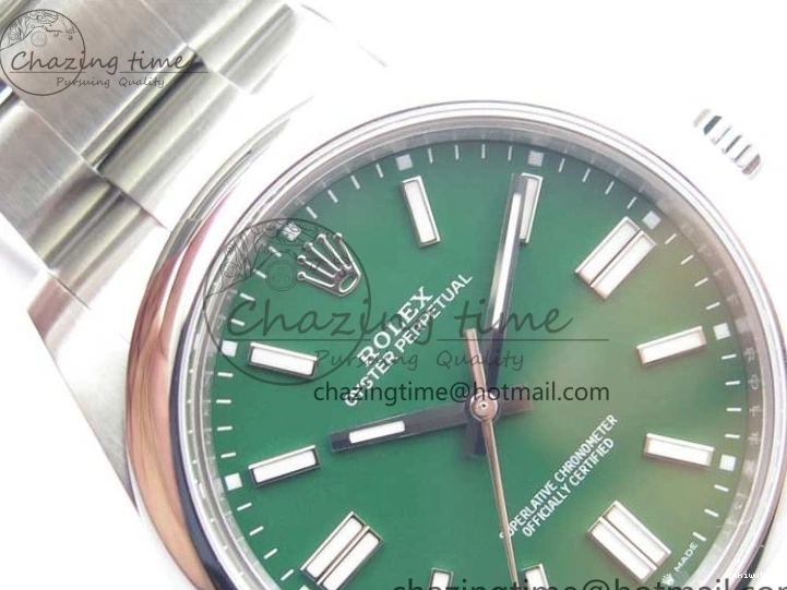 Best 124300 Bracelet Maker BP Green on SS Edition Oyster Dial 41mm Perpetual 0522